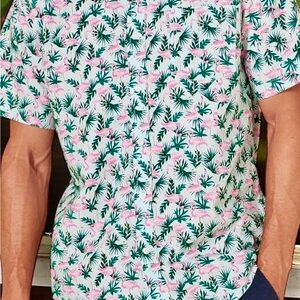 **Dive Into Style - Amazon Flamingo Button-Up! 🦩✨**